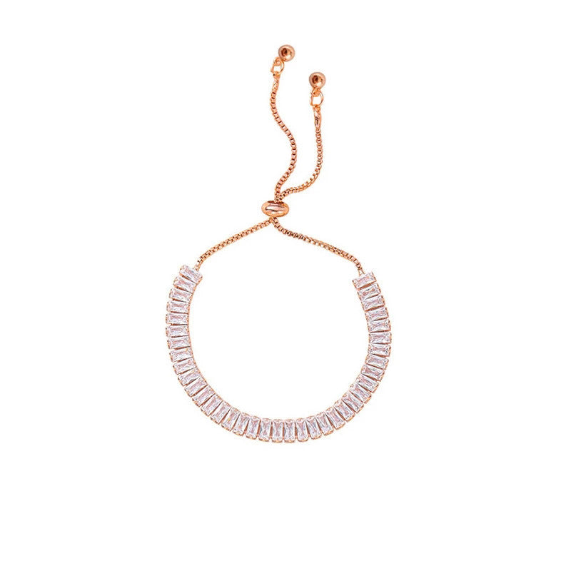 Bracelet en strass tendance et brillant, ajustable, bijou pour femme