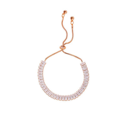 Bracelet en strass tendance et brillant, ajustable, bijou pour femme