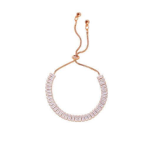 Bracelet en strass tendance et brillant, ajustable, bijou pour femme